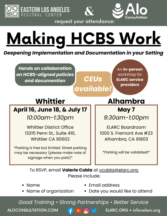 ELARC Making HCBS Work Flyer 2024