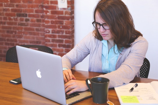 employment woman working computer